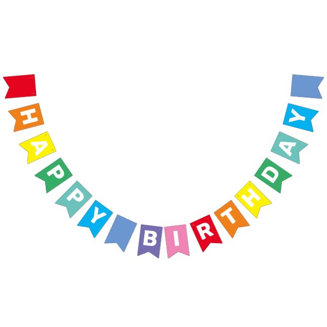 Pancarta editable Happy Birday Rainbow (Todo)