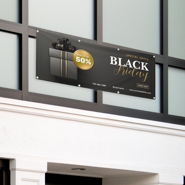 Pancarta exterior de venta del Black Friday modern (Edificio exterior)
