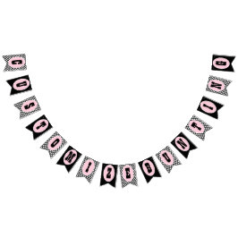 Pancarta Fiesta con banderas de conejo de polka ne