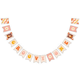 Pancarta fotográfica de Groovy One First Birday