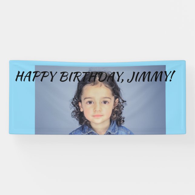 PANCARTA FOTOGRÁFICA DEL CUMPLEAÑOS personalizado (Horizontal)