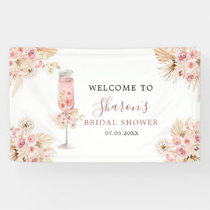 Pancarta grande de la ducha de novia Soiree Rosa d