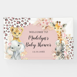 Pancarta grande del Chica de animales Fiestas de S