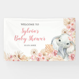 Pancarta grande del Chica del Elefante del Boho Ro