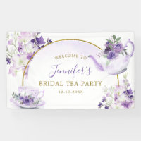 Pancarta grande del Fiesta de té de Baby Shower mo