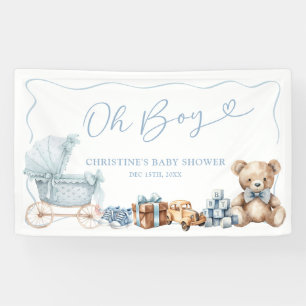 Pancarta grande para baby shower de carruaje coque