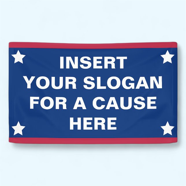 Pancarta grande para exteriores Señal personalizad (MISOOK 3 x 5 ft Red White and Blue Banner with Stars)
