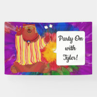 Pancarta Groovy Colorful Bear Fiesta