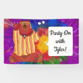 Pancarta Groovy Colorful Bear Fiesta