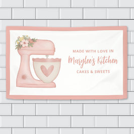 Pancarta hecha con amor Panadería pastelería Chef