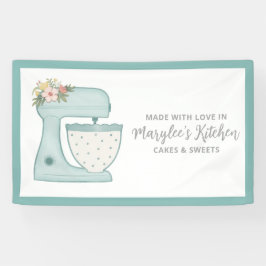 Pancarta hecha con amor Panadería pastelería Chef