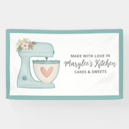 Pancarta hecha con amor Panadería pastelería Chef