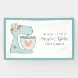 Pancarta hecha con amor Panadería pastelería Chef