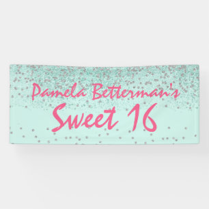 Pancarta Mint Green con dulces 16