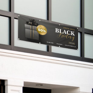 Pancarta moderna de venta del Black Friday en negr
