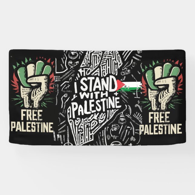 pancarta palestina libre (Horizontal)
