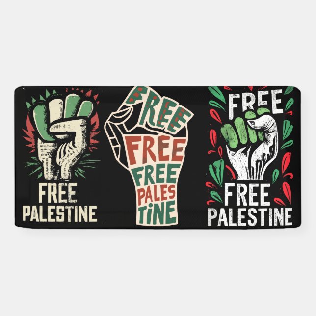 pancarta palestina libre (Horizontal)