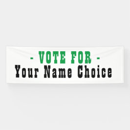Pancarta para votar por candidato electoral