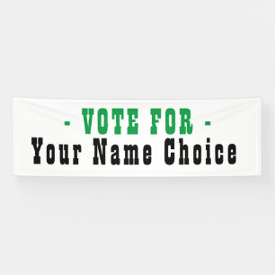Pancarta para votar por candidato electoral