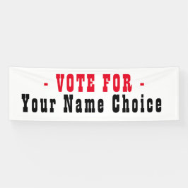 Pancarta para votar por candidato electoral