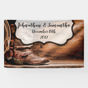 Pancarta personalizada de 3'x5' Cowboy Boots Barn 