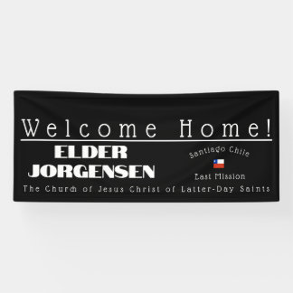 Pancarta personalizada de bienvenida al misionero 