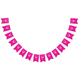 Pancarta personalizada de Bunting de mariposa