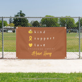 Pancarta personalizada de cáncer infantil Rótulo a