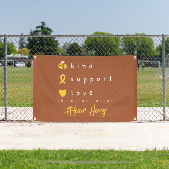 Pancarta personalizada de cáncer infantil Rótulo a (in situ)