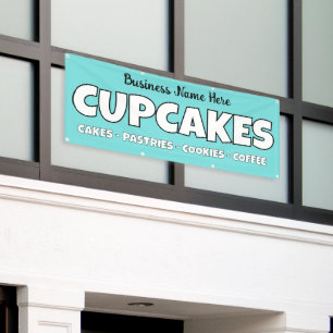 Pancarta personalizada de panadería de pasteles