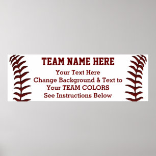 Pancarta personalizada de Posters de béisbol de 36