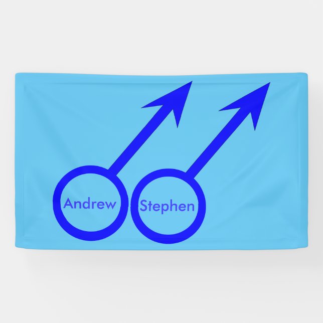 Pancarta personalizada para los amantes de los hom (Horizontal)