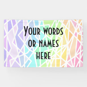 Pancarta personalizada Pastel Rainbow