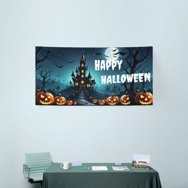 Pancarta personalizado de Halloween, Gótico noctur (Feria)