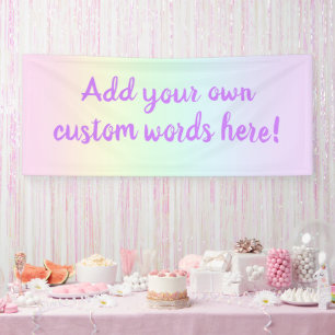 Pancarta Personalizado del arcoiris Pastel