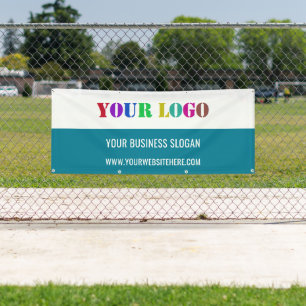 Pancarta promocional de logotipos y personalizados