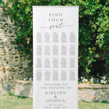 20 tablas Tabla de asientos de bienvenida