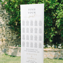 20 tablas Tabla de asientos de bienvenida