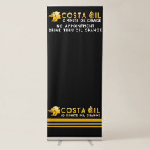Bandera retráctil de Costa Oil