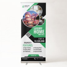 Banner retráctil verde