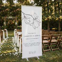 Pancarta Retráctil Ceremonia de Boda Boho Clásica Desconectada