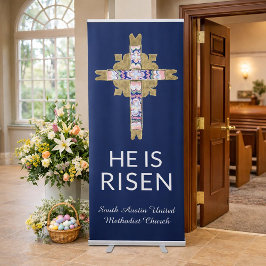 Pancarta Retráctil Church Easter Banner - Indoor Vertical Banner