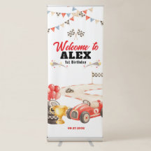 Coche de Carreras Retro Vintage Bienvenida Cumplea