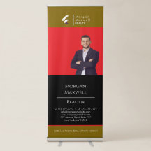 Pancarta retráctil de rollo con logotipo personali