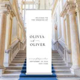 Pancarta Retráctil Elegante Boda elegante Minimalista