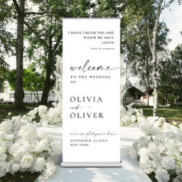 Pancarta Retráctil Elegante Boda elegante Minimalista
