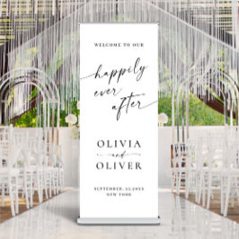 Pancarta Retráctil Elegante Boda elegante Minimalista