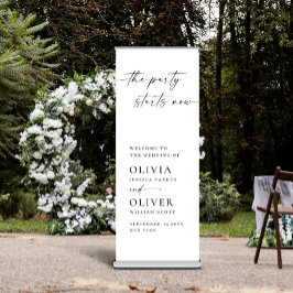 Pancarta Retráctil Elegante Boda Minimalista sencillo y elegante