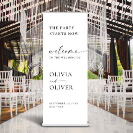 Pancarta Retráctil Elegante Boda Minimalista sencillo y elegante