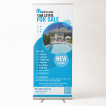 Inmobiliaria - Banner retráctil azul